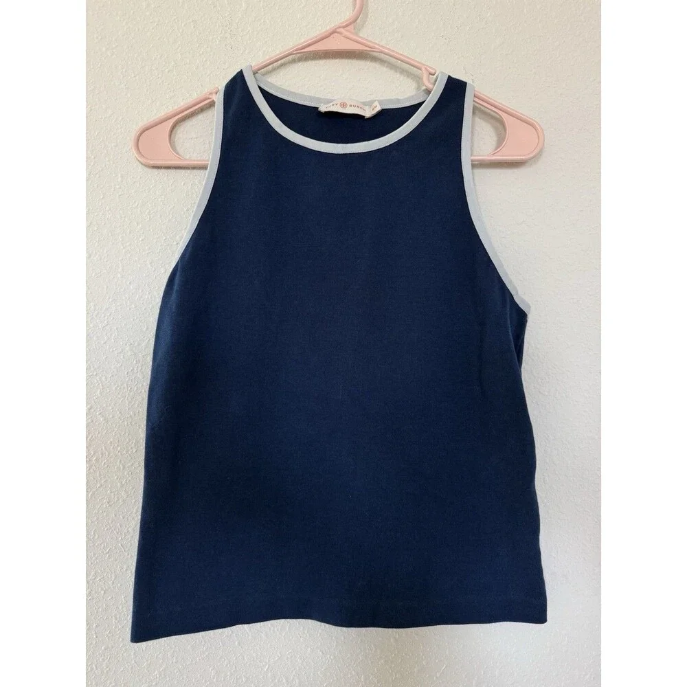 Tory Burch Women’s Racerback Jersey Tank Size Medium Sporty Stretch Designer
